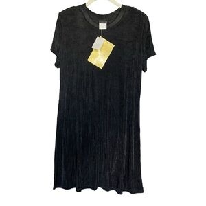 Citiknits Women’s Black Dress midi short sleeve NWT size 12